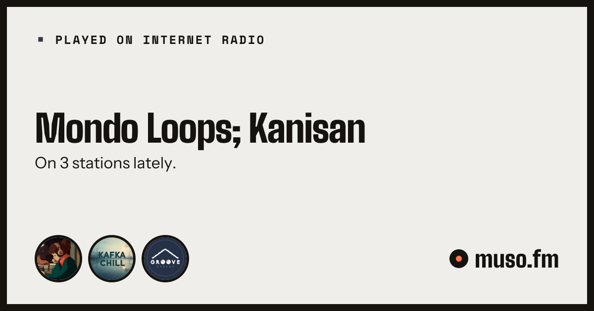 Mondo Loops; Kanisan on internet radio — stations playing Mondo Loops ...